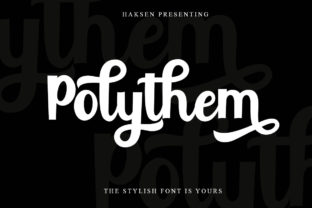Polythem Font Review: Bold Script for Campaign Visuals