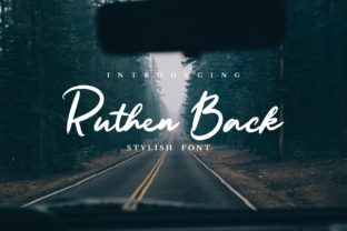 Ruthen Back Font: Elegant Script for Handmade Products