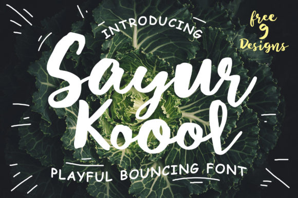 Sayur Koool Font: Playful Script for Handmade Products