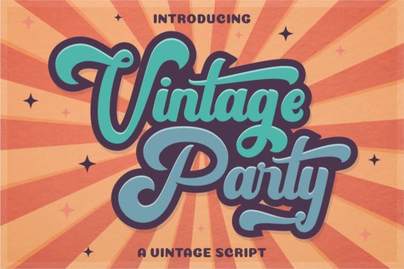 Vintage Party Font: Bold Script for Editorial Design